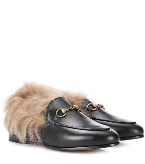 gucci fur loafers women's|gucci loafers suede.